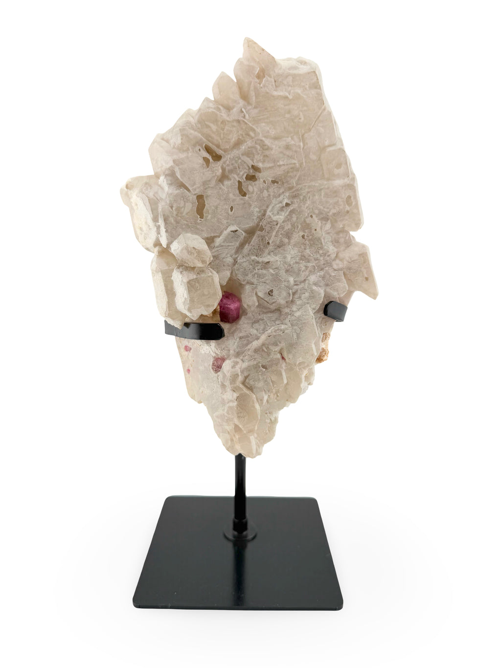 Elestial Quartz with Watermelon Tourmaline