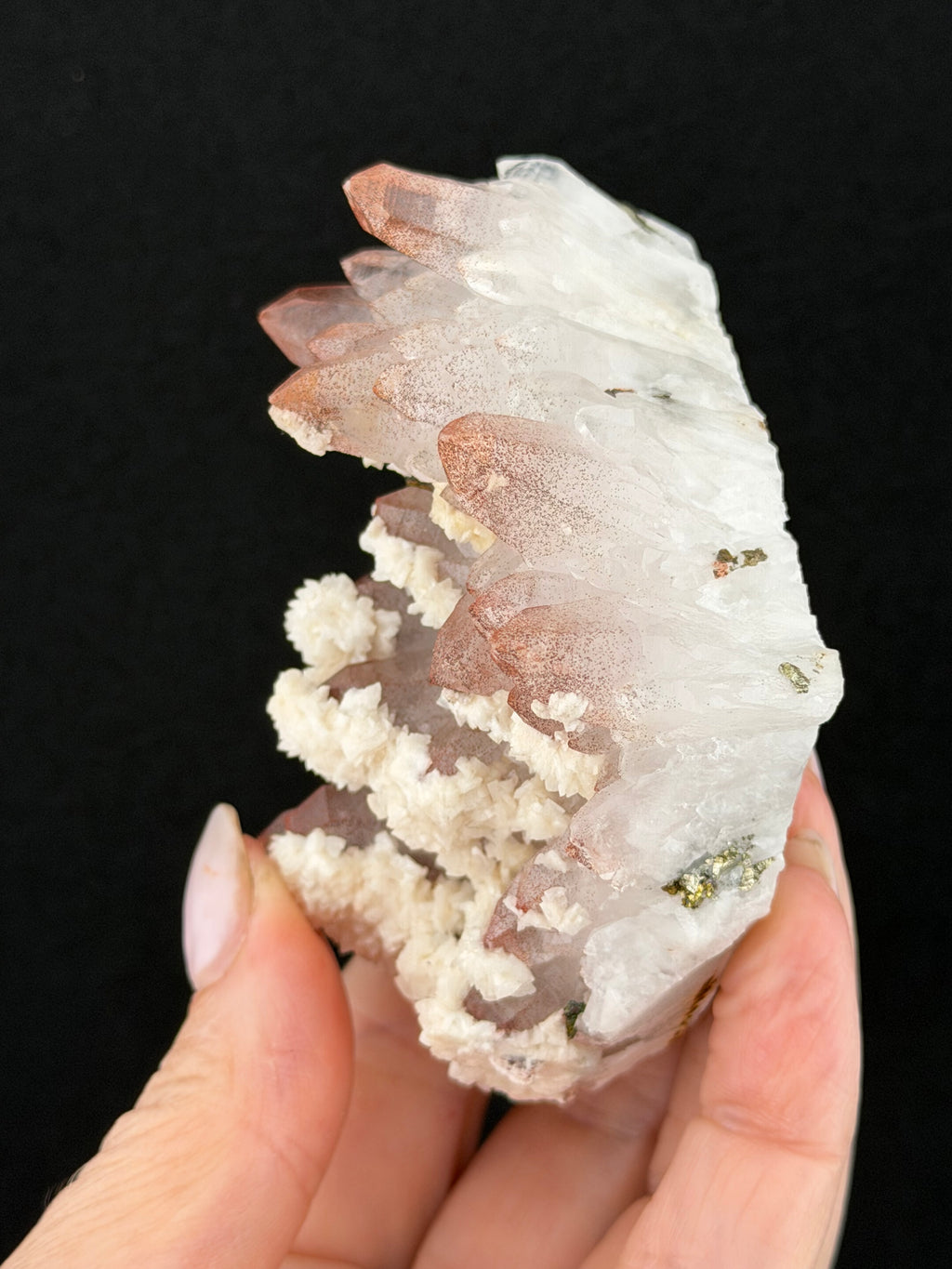 Strawberry Quartz with Dolomite & Pyrite – Jiangxi, China