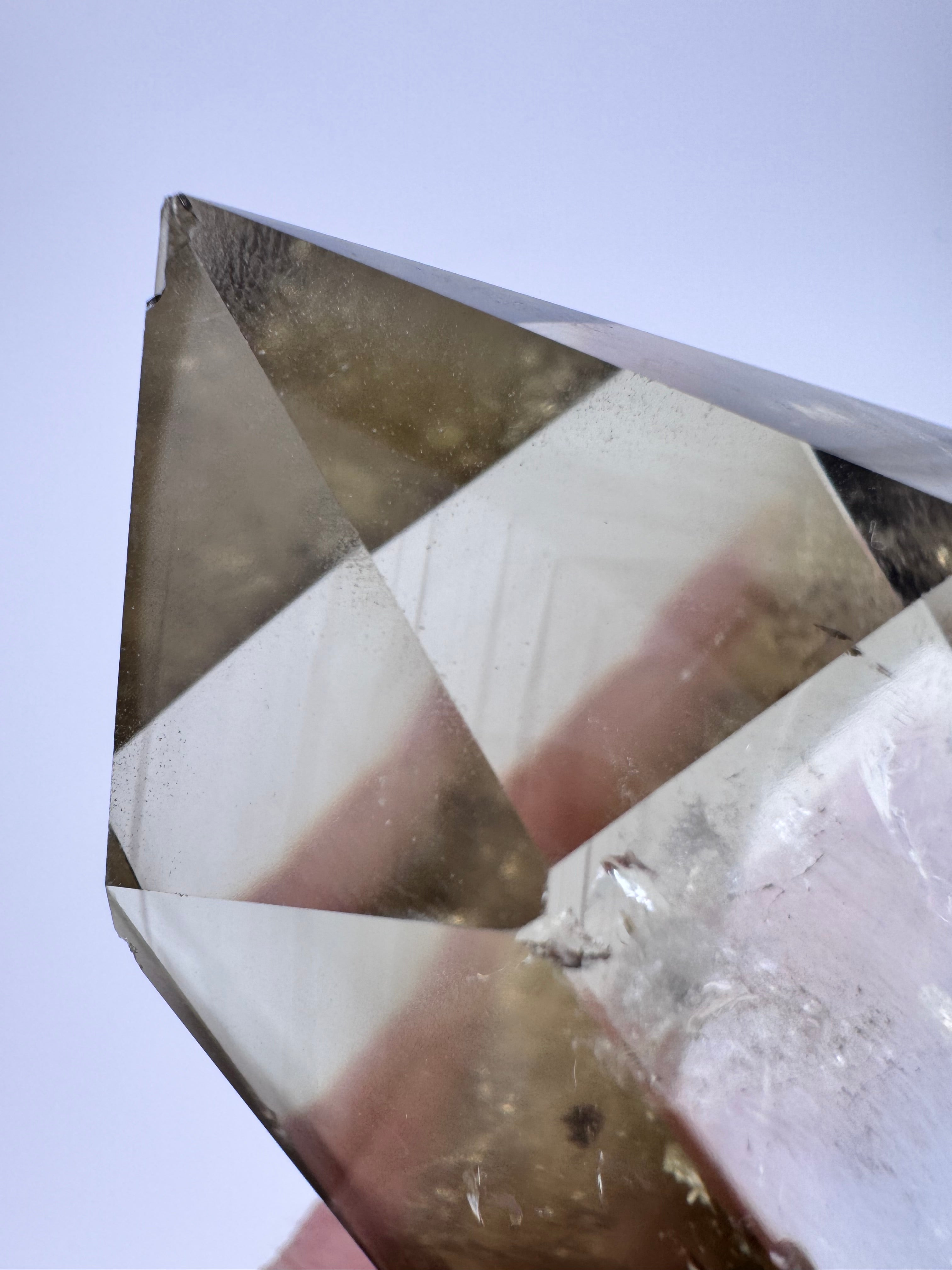 Citrine Point with Phantom Inclusions