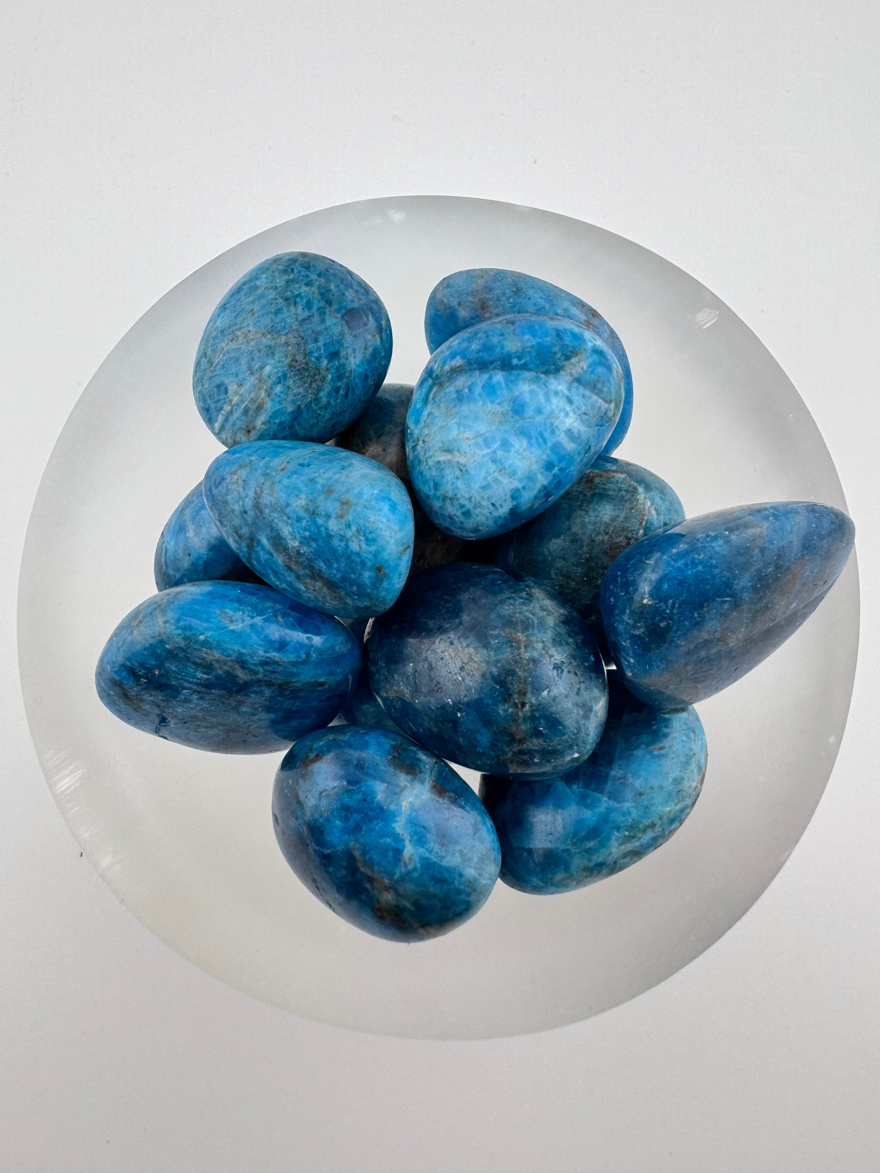 Blue Apatite Tumbles