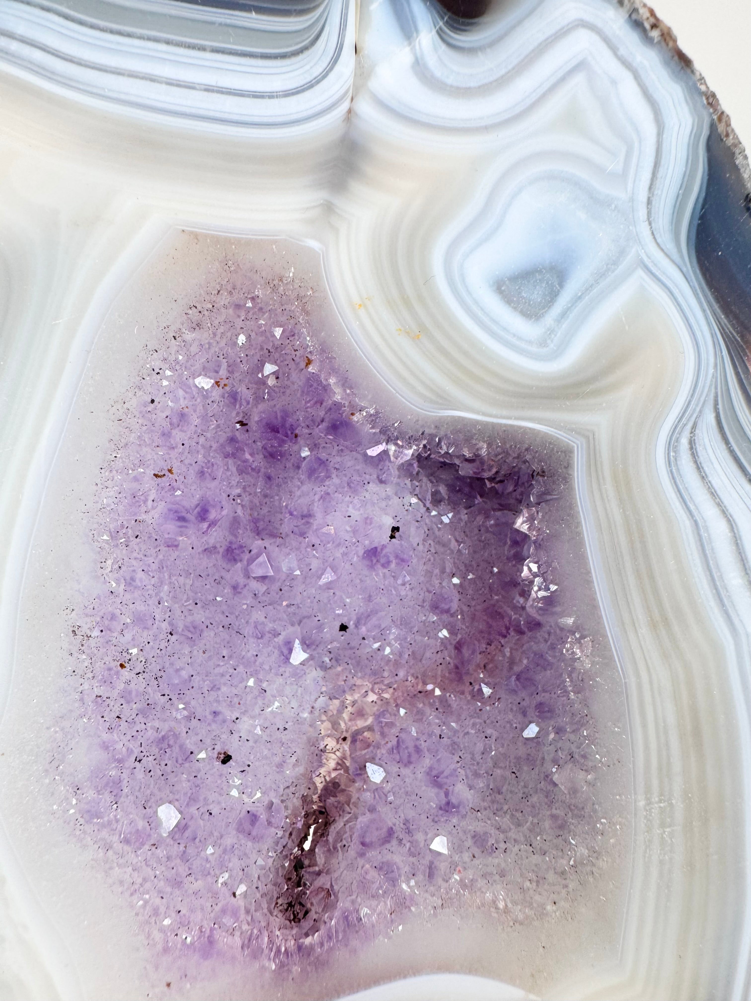 Amethyst Geode Slice from Brazil