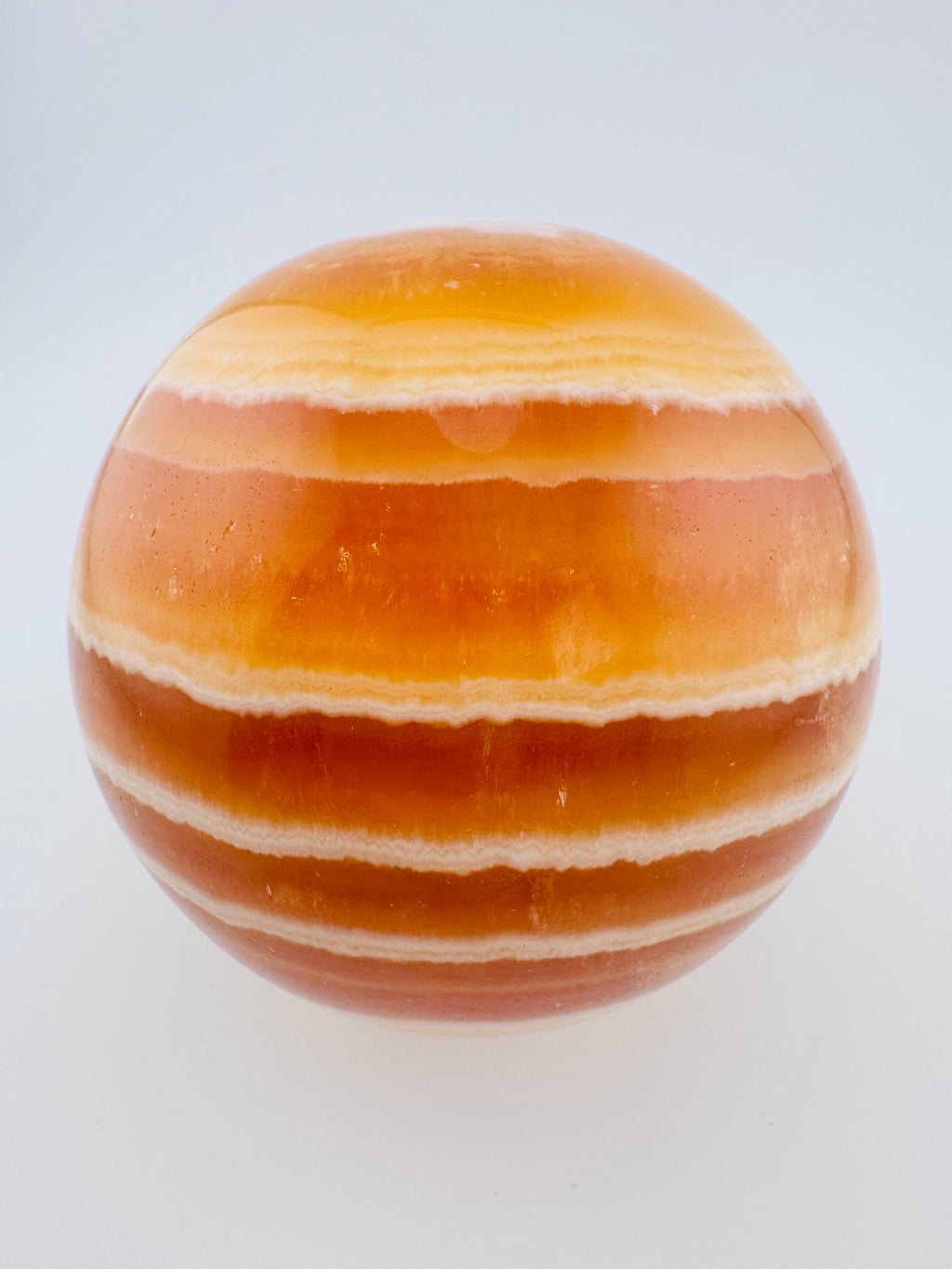 Banded Honey Calcite Sphere