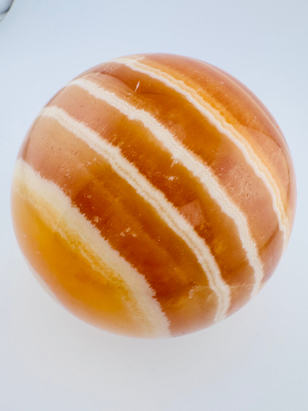 Banded Honey Calcite Sphere