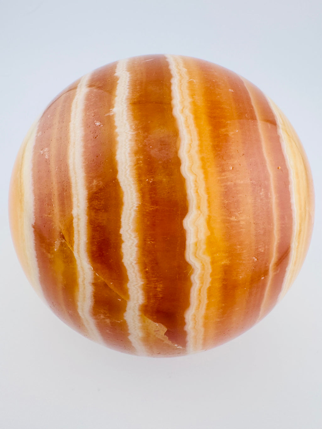 Banded Honey Calcite Sphere