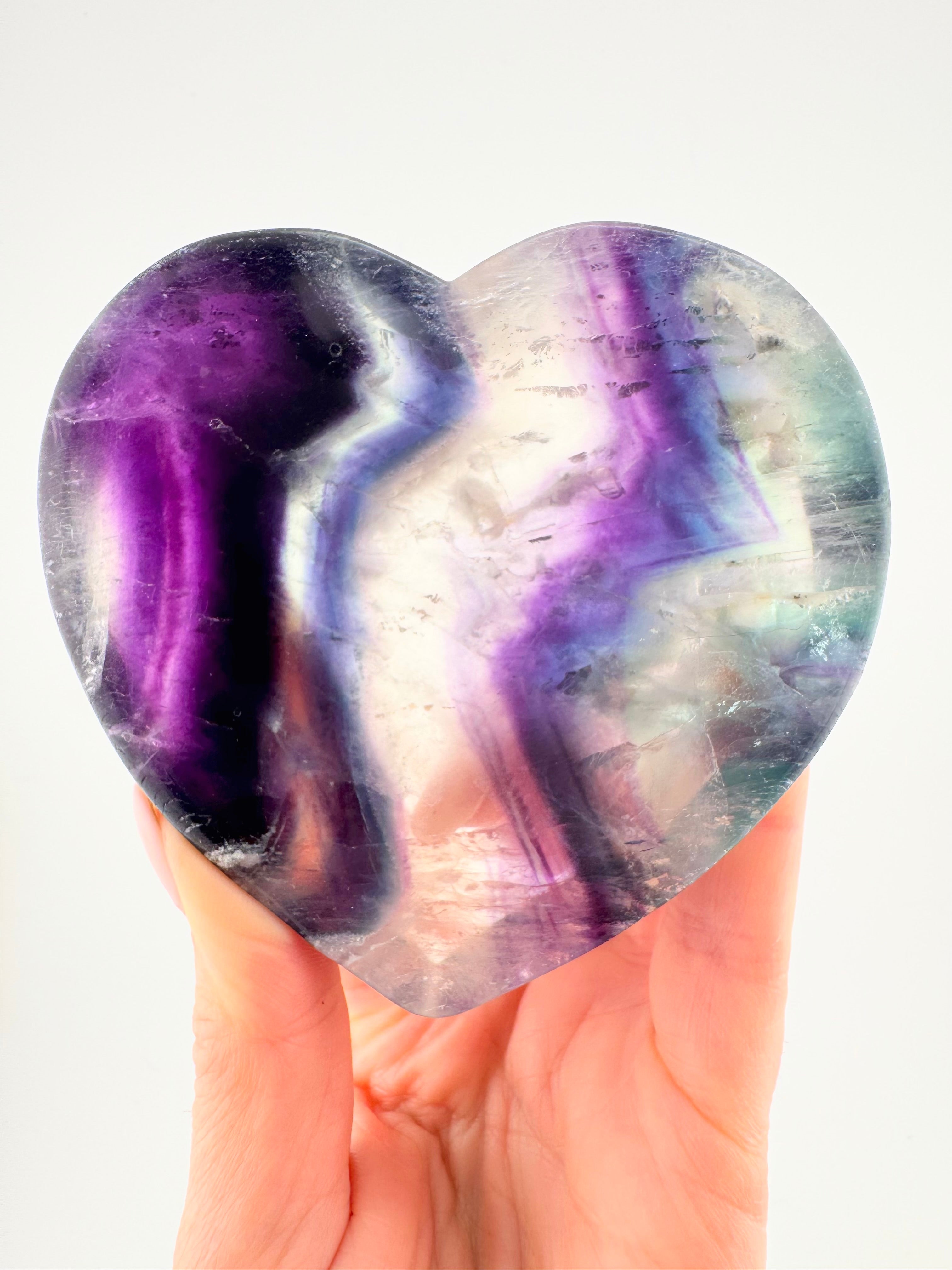 Rainbow Fluorite Heart Bowl