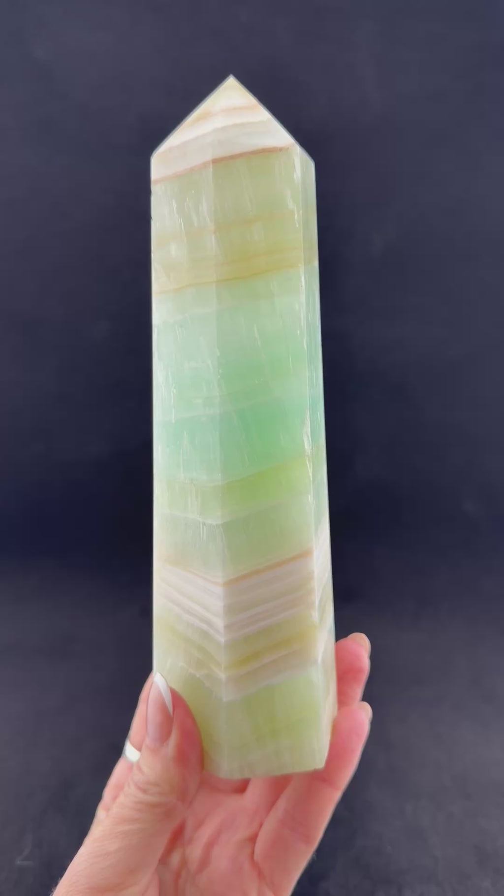 Pistachio Calcite Obelisk