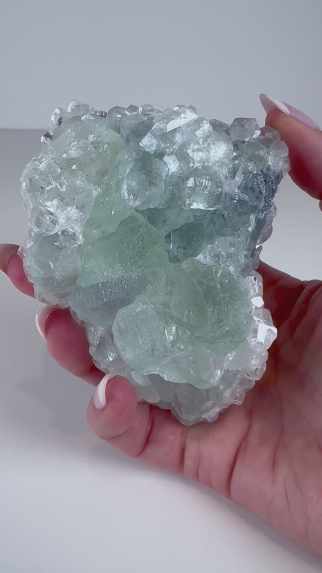 Green Fluorite and Benz Calcite from Fujian