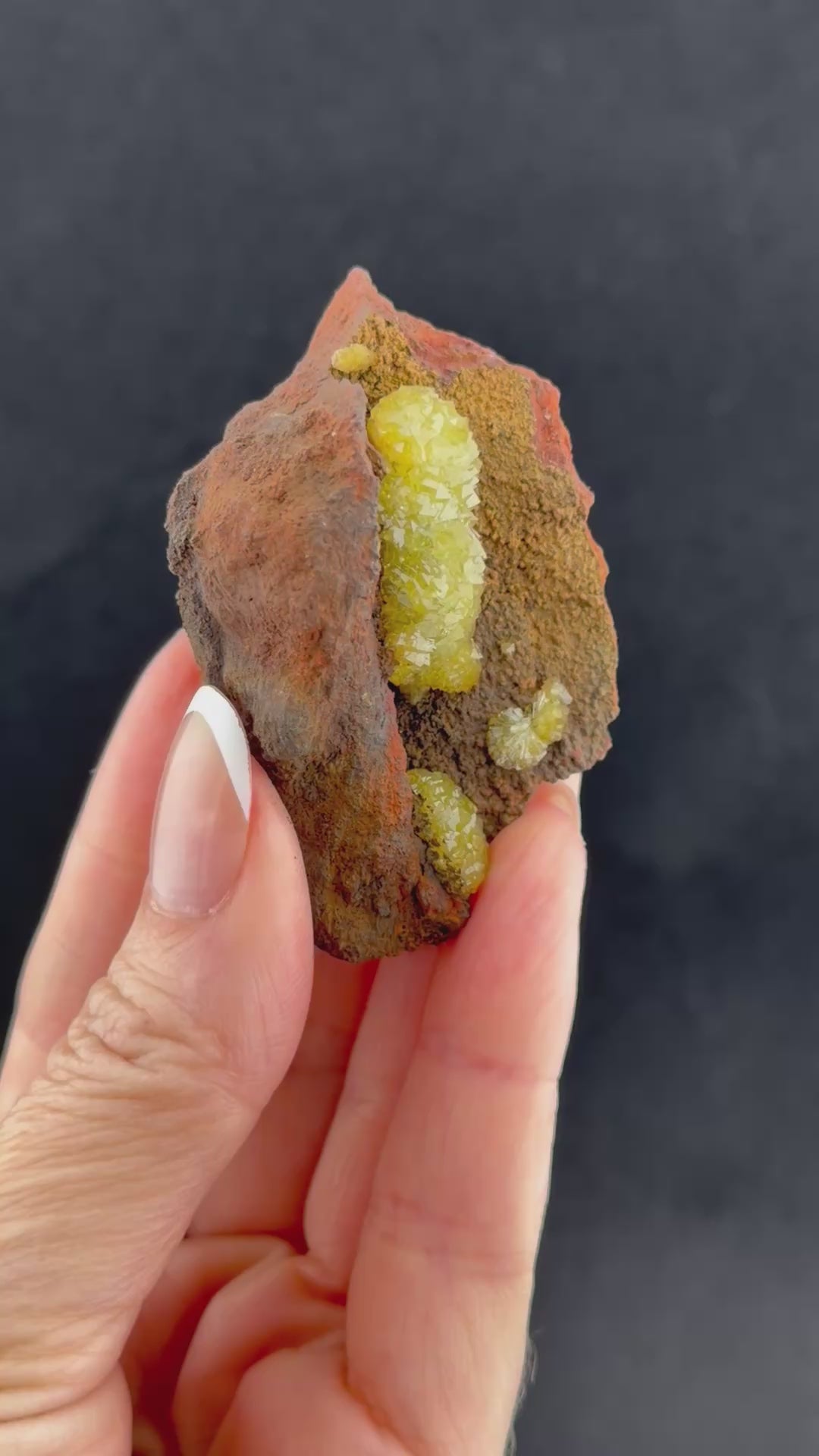 Adamite and Calcite on Limonite, Mexico
