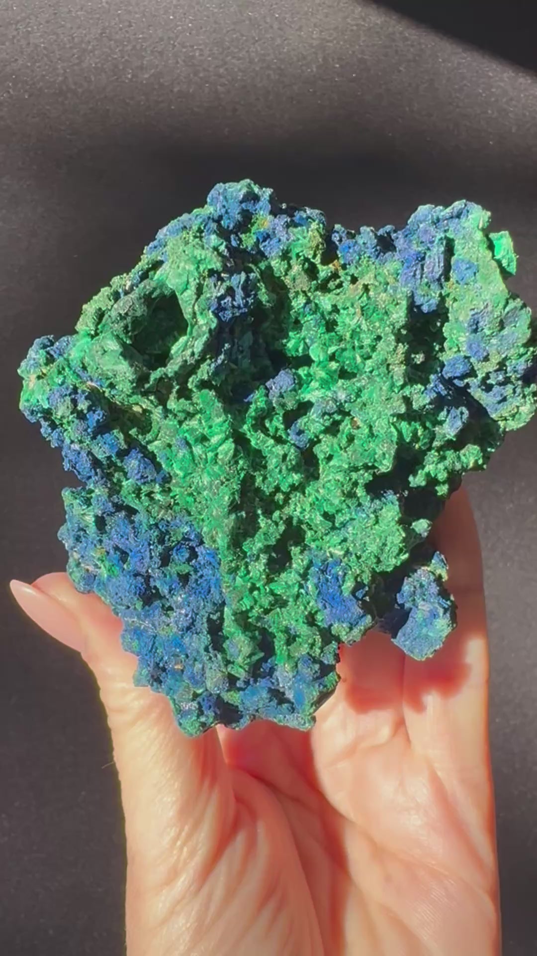 Azurite with Malachite