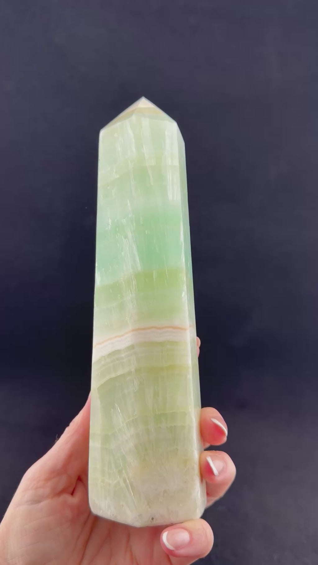 Pistachio Calcite Obelisk