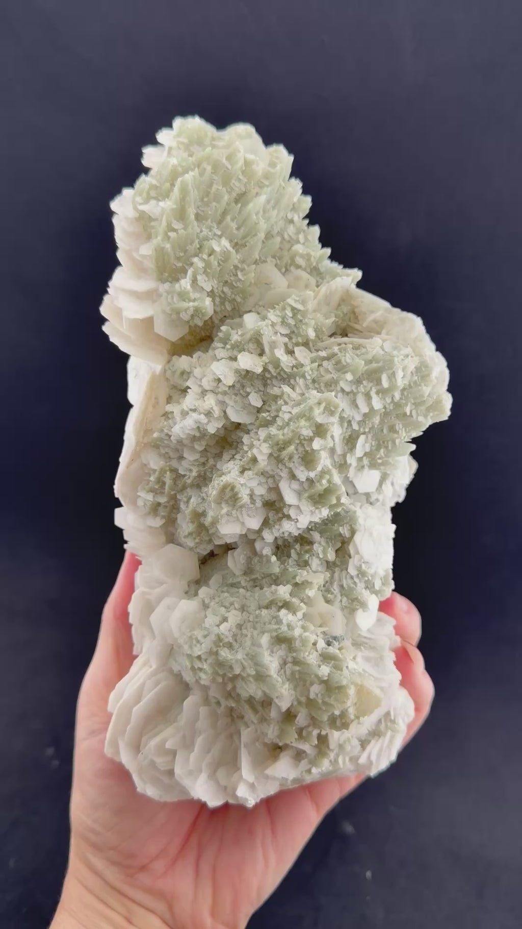 Green Feather and White Petal Calcite, Inner Mongolia