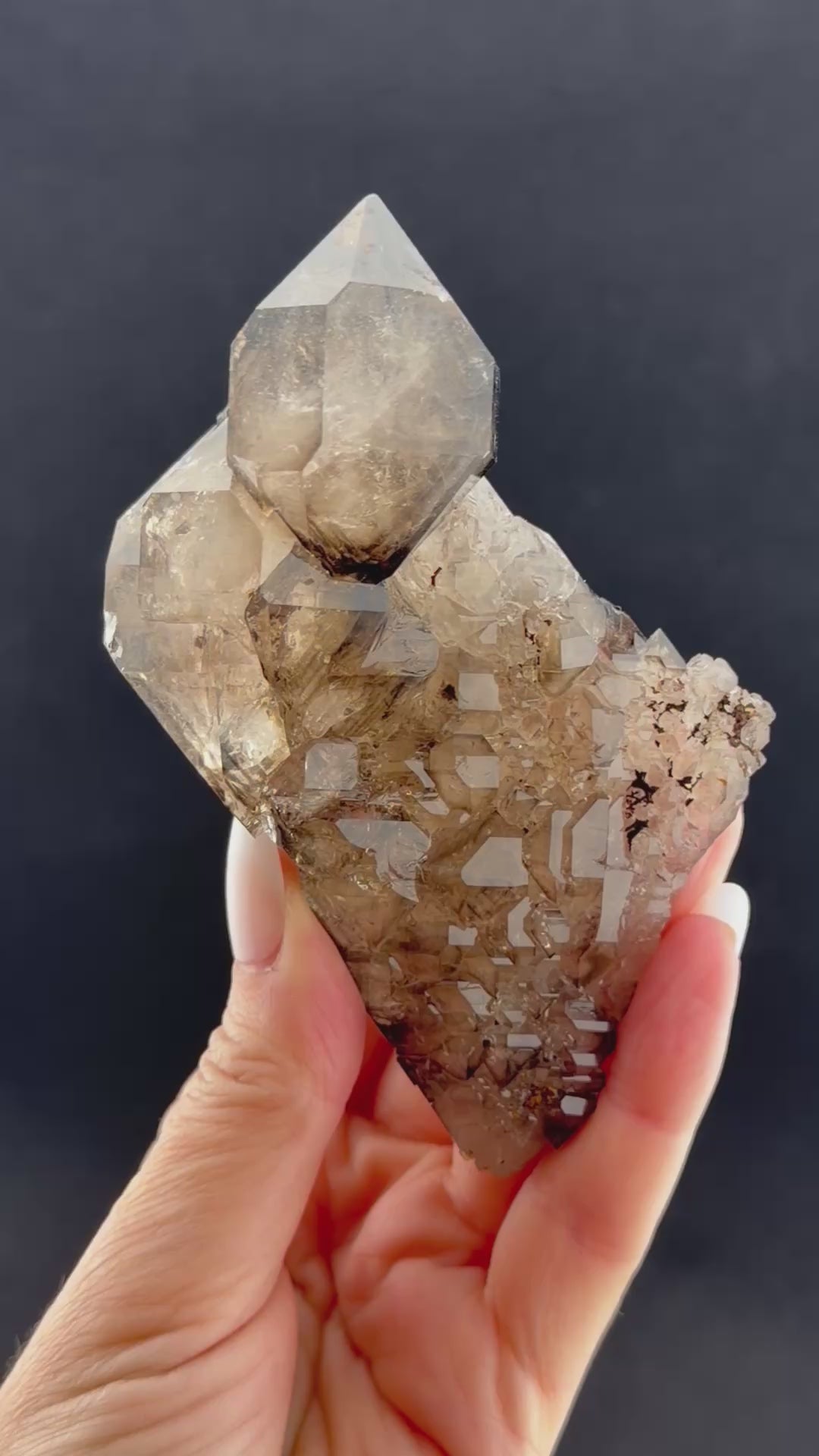 Smoky Elestial Quartz, Minas Gerais, Brazil