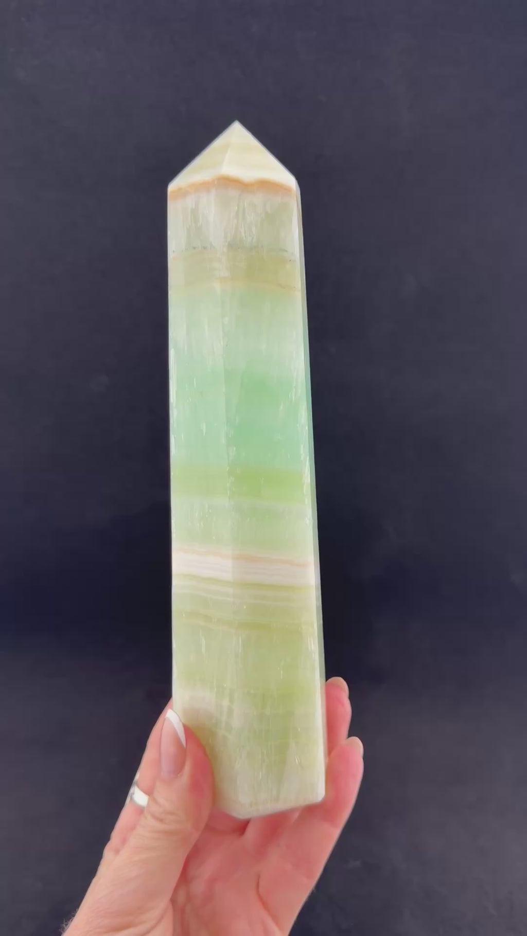 Pistachio Calcite Obelisk