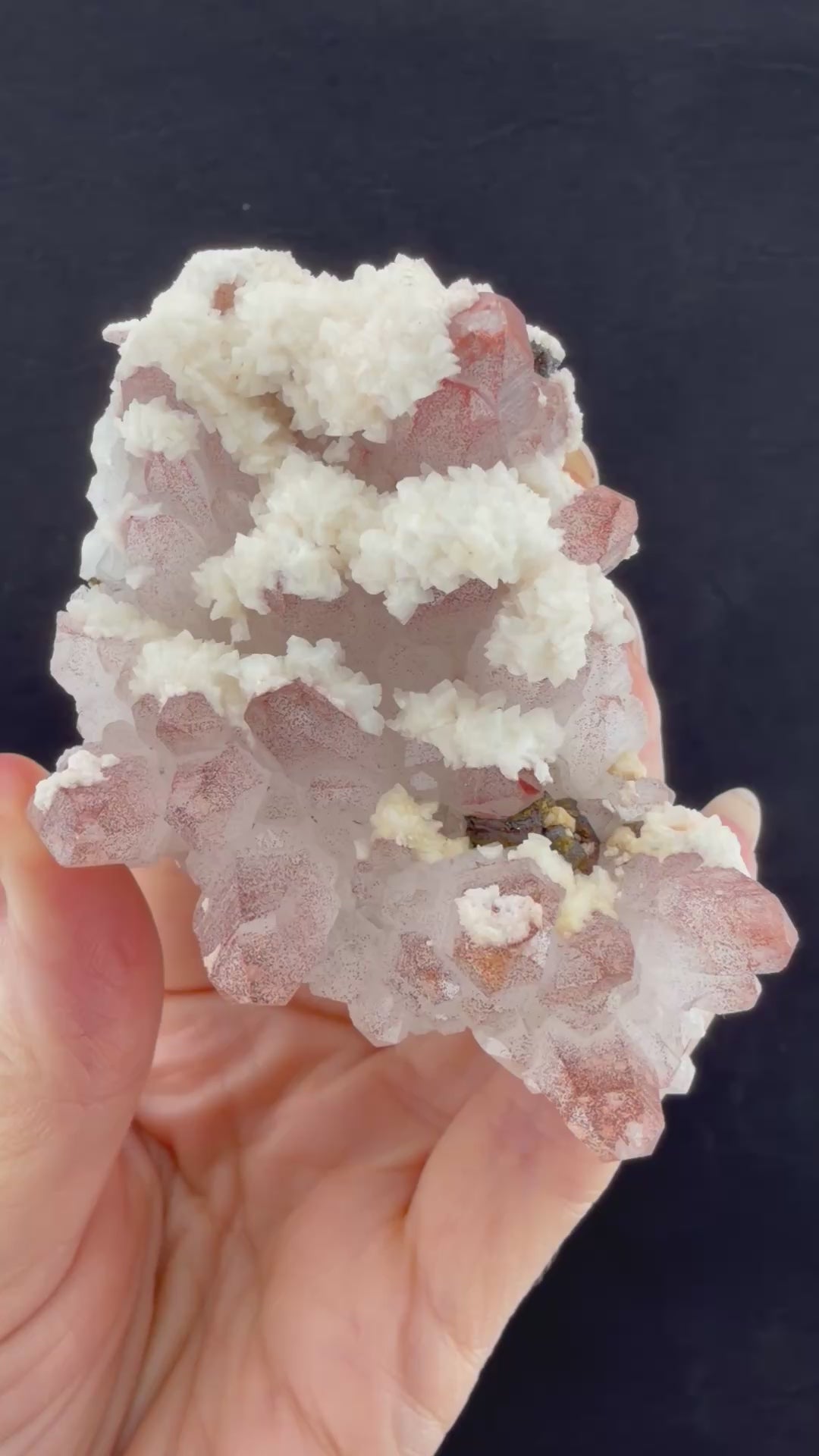 Strawberry Quartz with Dolomite & Pyrite – Jiangxi, China