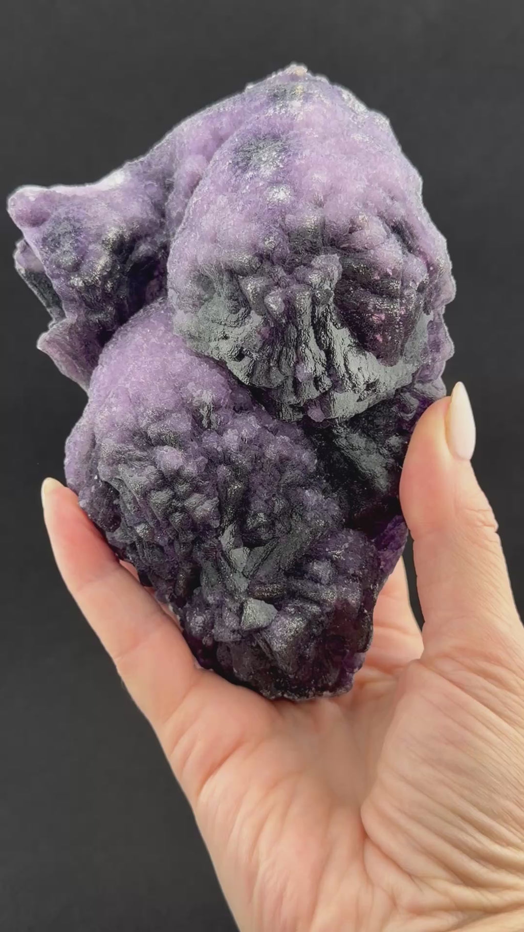 Purple Fluorite Specimen on Custom Stand – Henan, China