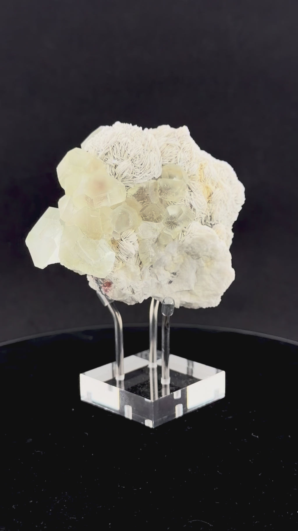 Fluorite on Barite, "Vein Prospect", Rogers Mine, Ontario, Canada