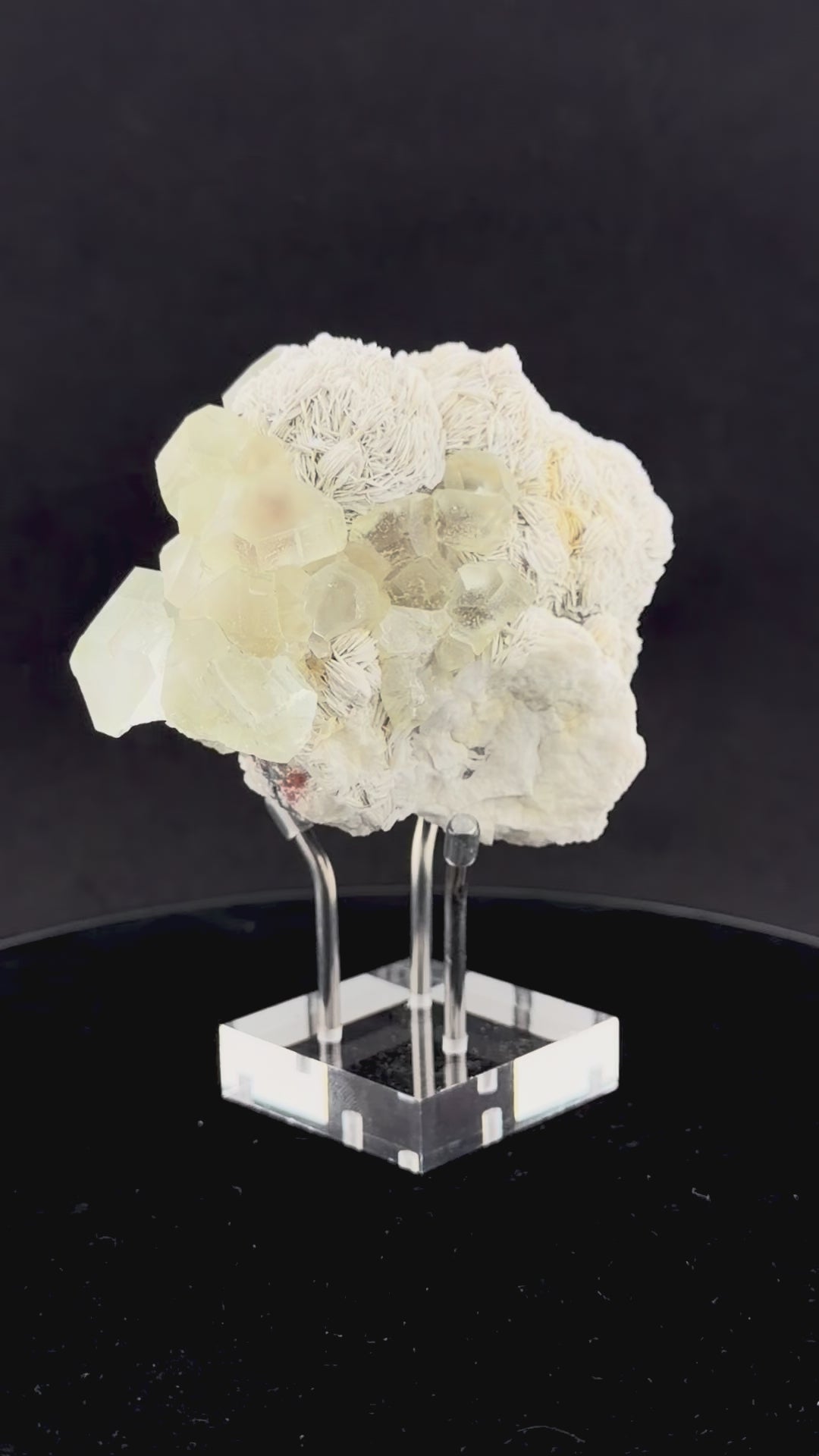 Fluorite on Barite, "Vein Prospect", Rogers Mine, Ontario, Canada