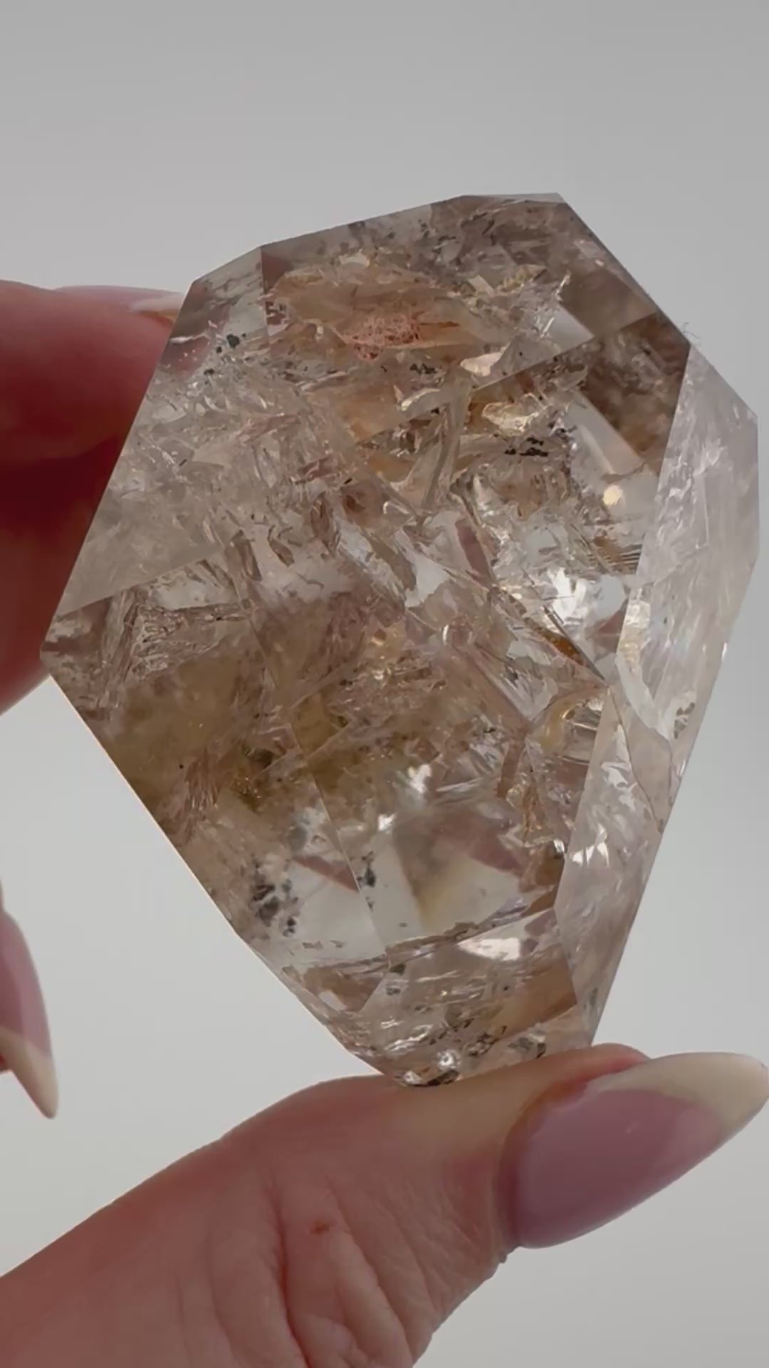 Raw Pink Quartz Diamond