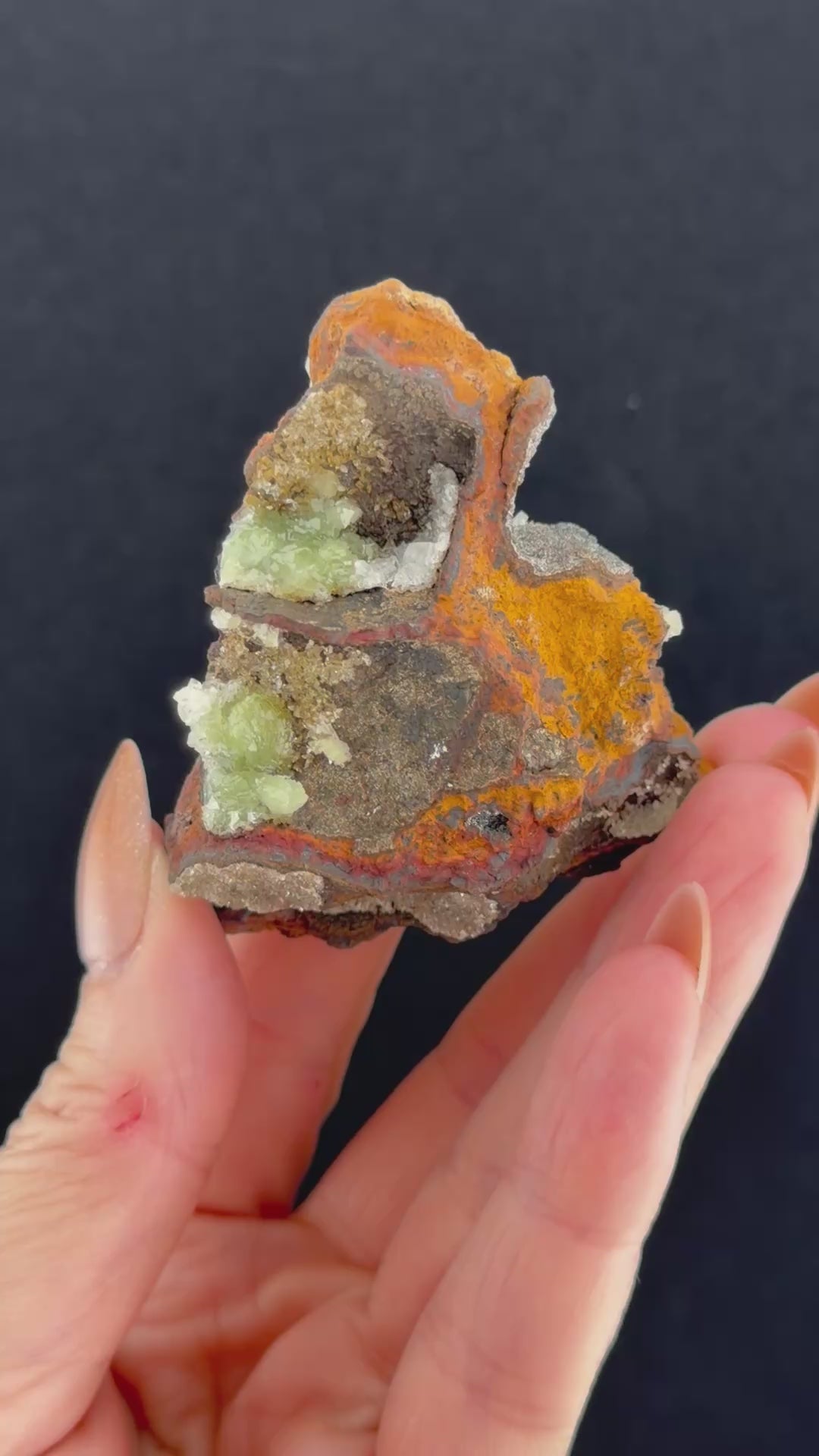 Adamite & Calcite on Limonite, Durango, Mexico