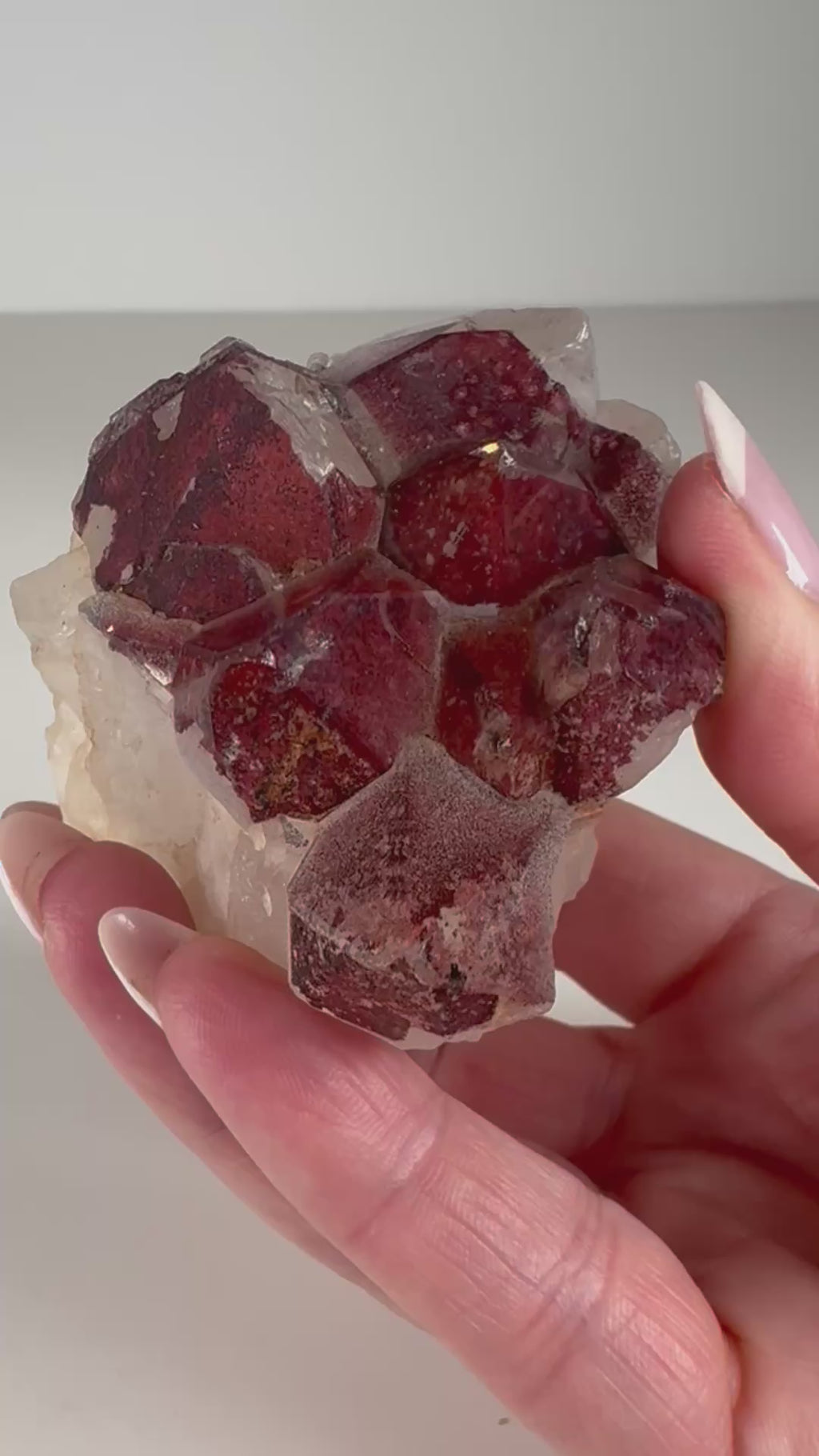 Hematite-Stained Quartz Cluster