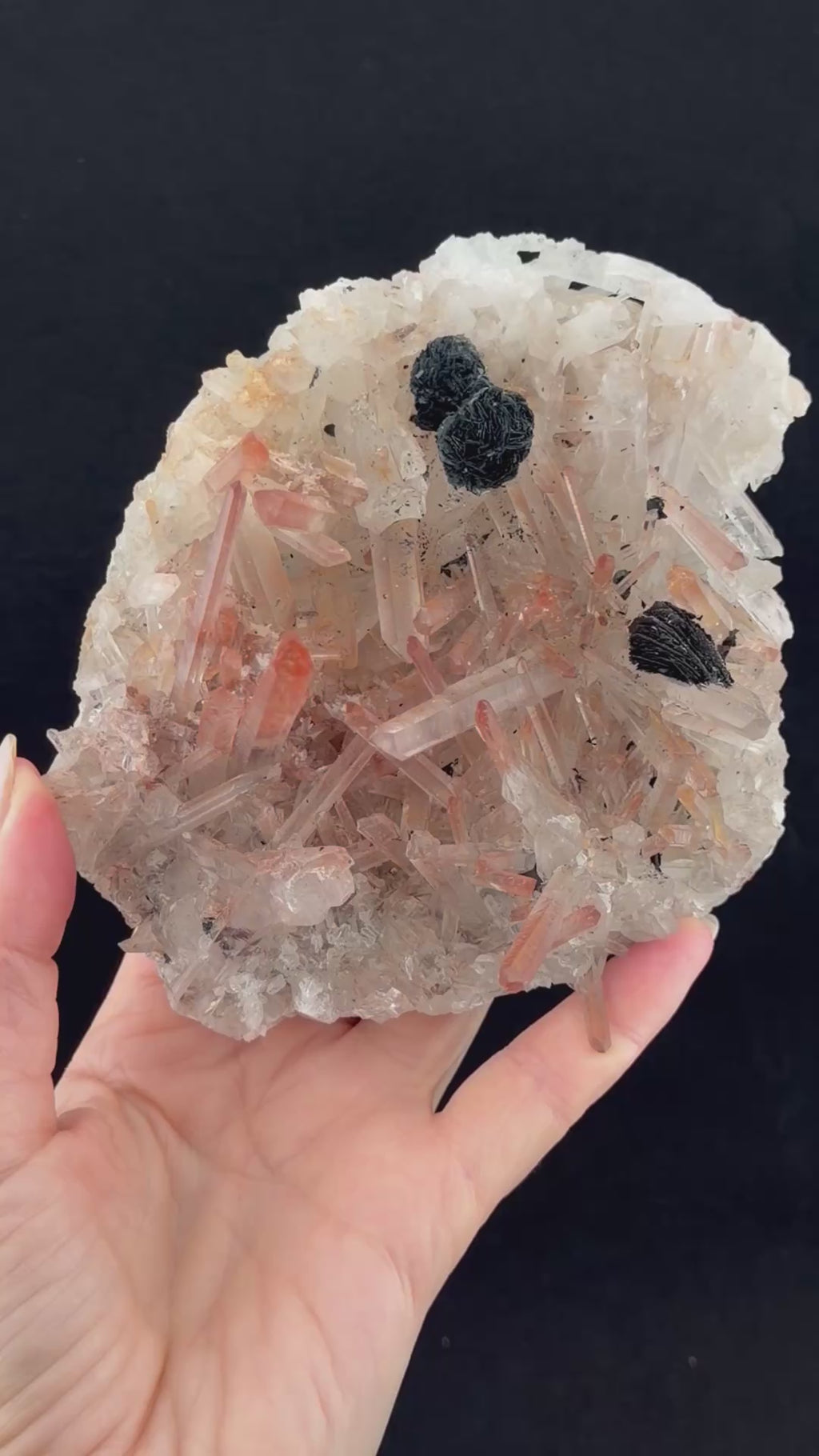 Hematite Quartz with Specularite Roses - Huanggang Mine, Inner Mongolia